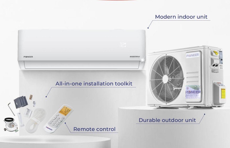 ductless split system including indoor and outdoor units 