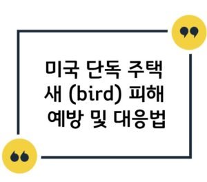 썸네일 - 미국 단독주택 새 피해 예방 및 대응법